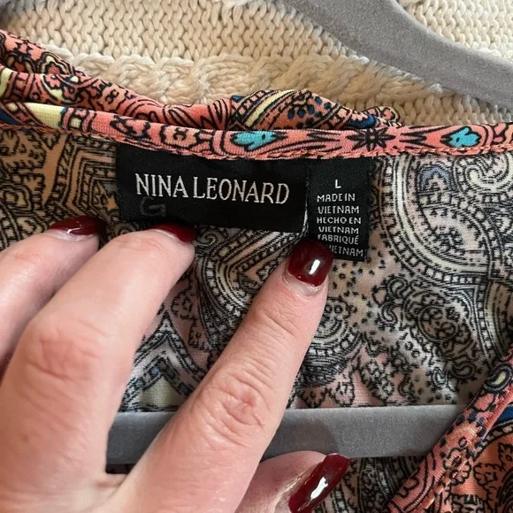 Nina Leonard Sleeveless Front Wrap Maxi Dress Women’s Size Large - Picture 2 of 16